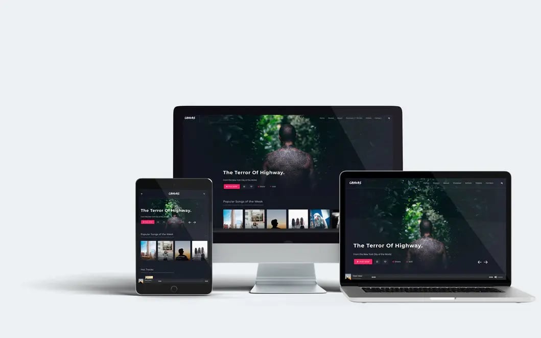 Mockup responsive di Wealth City